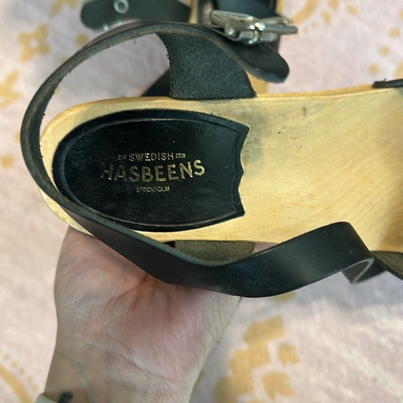 Swedish Hasbeens Fredrica Heeled Clogs Size 37/7 - Picture 2 of 5